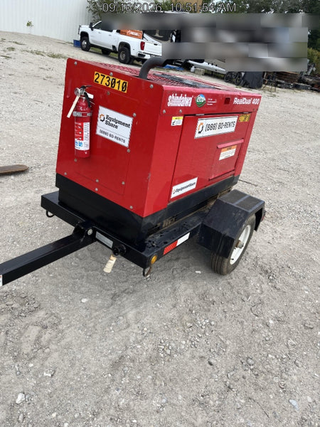 2022 Shindaiwa DGW400MDL Kubota D902 Engine, 23 HP, Dual Op Welder, Wire, Arc, Droop Stick, Tig, and CC Stick Functionality, Simulphase, 3 Phase and 1 Phase Gen Output, Single Axle NB Trlr, Slr Trckl Chrg 12V 12W, Fire Ext