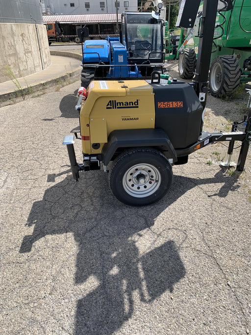 2022 Allmand NLV3GR (4) LED Light Fixture 350W, 23' Vertical Mast, 3kW Prime, Towable, ES Decals, T3