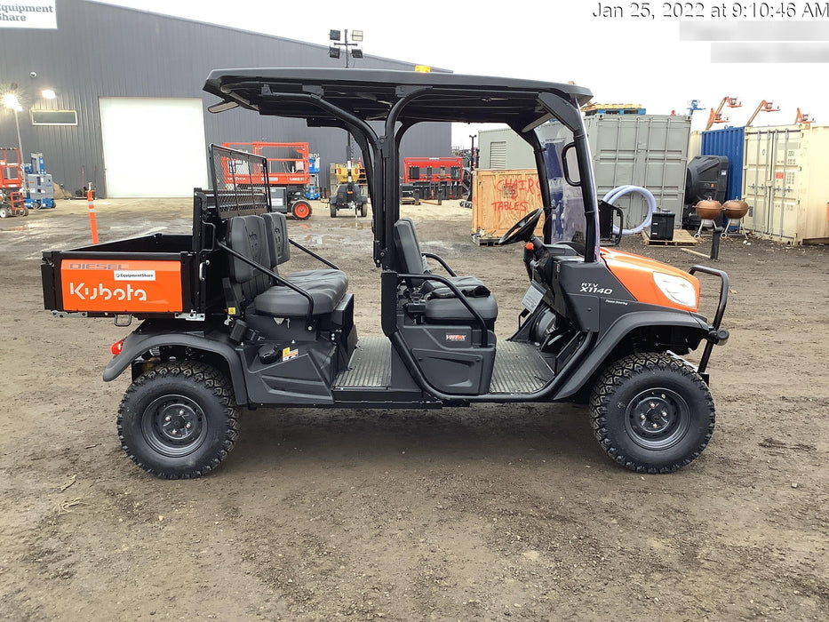 2022 Kubota RTV-X1140W-H Plastic Canopy, Windshield Acrylic Clear, LED Strobe Light, Wire Harness Kit, Back up Alarm