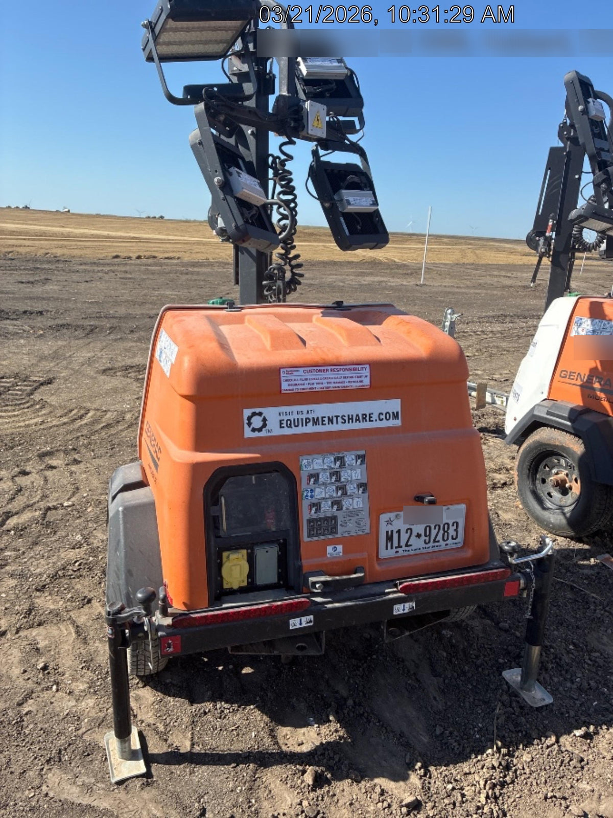 2023 Generac MLT2 Diesel, Flex Switch 120V Input, Powerzone Controller, 
(4) 320W LED Lights, 4kW Generator, 39.9 Gal Fuel Tank, 2" Ball, T3