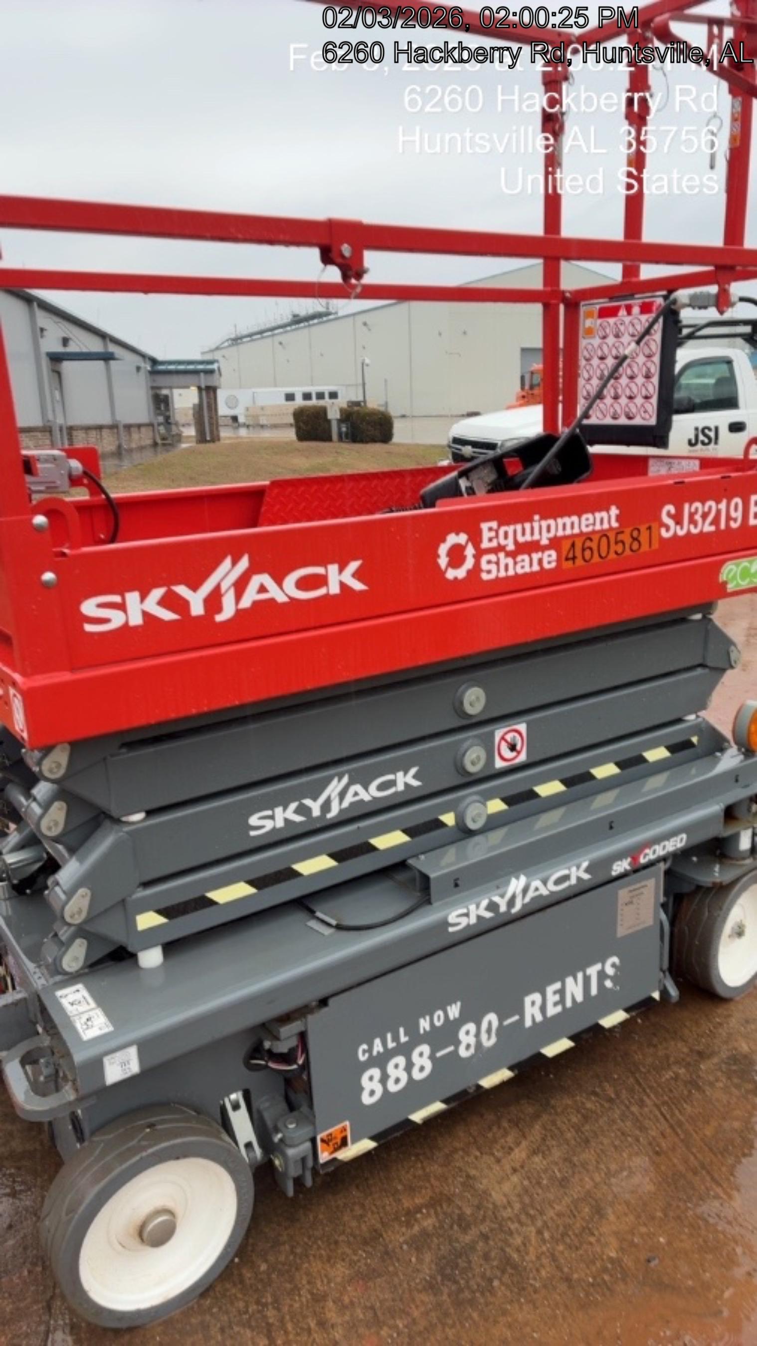 2024 Skyjack SJ3219 Electric Drive, Sld NM Tires, DBcns, RFRails, Power to Platform, T3 + Access Control