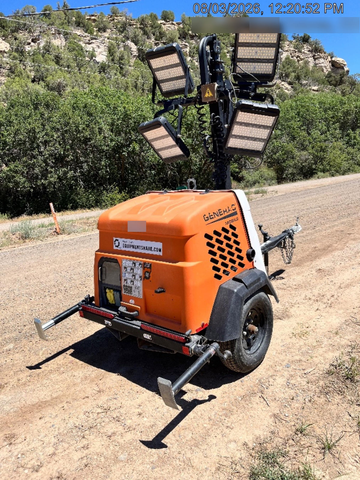 2024 Generac MLT2 Diesel, Flex Switch 120V Input, Powerzone Controller, 
(4) 320W LED Lights, 4kW Generator, 39.9 Gal Fuel Tank, 2" Ball, T3