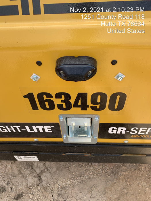 2021 Allmand NLV3GR (4) LED Light Fixture 350W, 23' Vertical Mast, 3kW Prime, Towable, Deep Sea L401, Leveling Jacks, Yanmar T4F 5.8hp