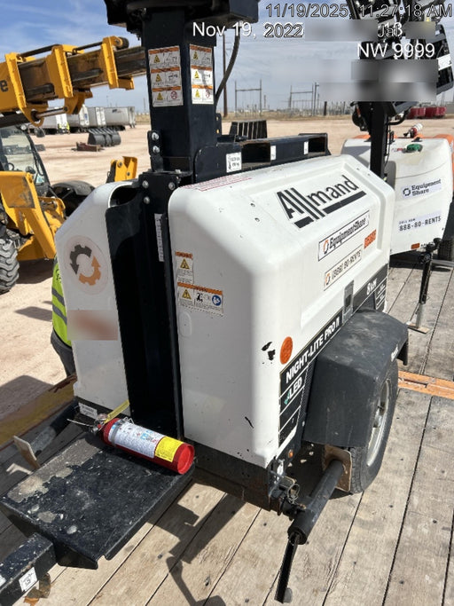 2019 Allmand Night-Lite Pro II Allmand Night-Lite Pro II Allmand Night-Lite Pro II 8 kW Light Tower w/Kubota Engine, LED Light Package
