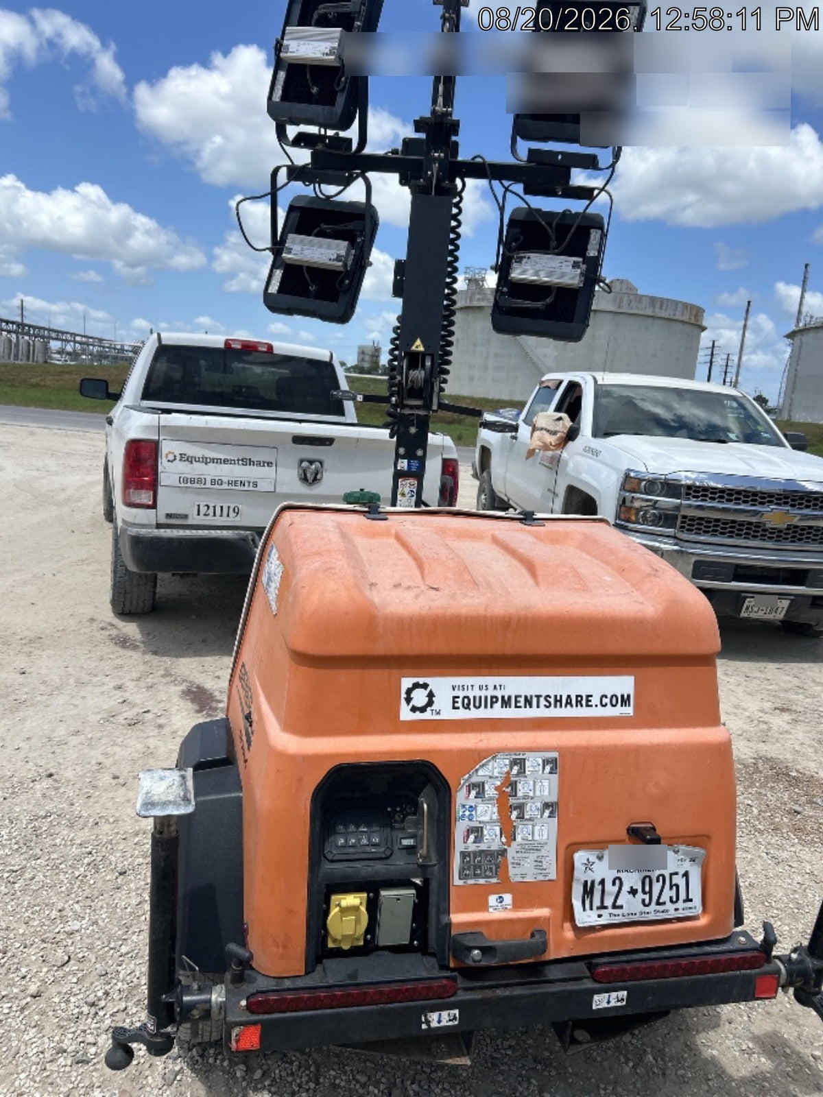 2023 Generac MLT2 Diesel, Flex Switch 120V Input, Powerzone Controller, 
(4) 320W LED Lights, 4kW Generator, 39.9 Gal Fuel Tank, 2" Ball, T3