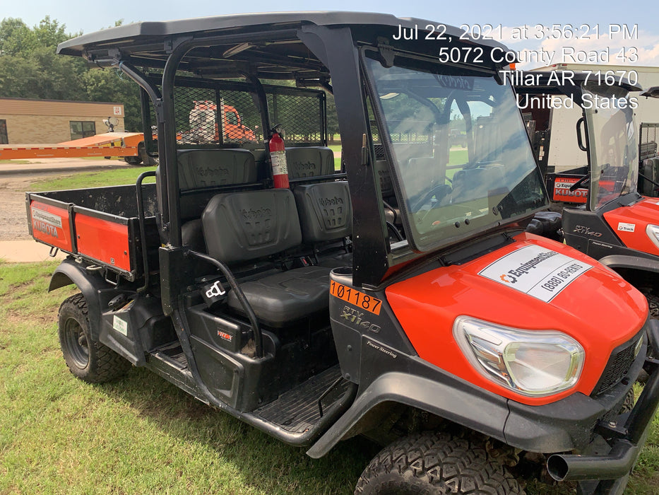 Kubota RTV-X1140W-H 4WD, LED Strobe, Windshield Acrylic Clear, Plastic Canopy, Wire Harness Kit, Backup Alarm