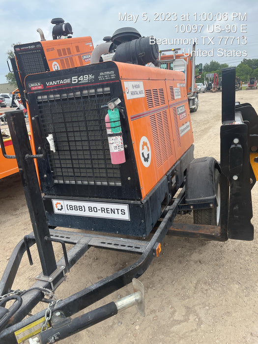 2021 Lincoln Electric Vantage 549X Ready Pak 3, ORANGE (includes trailer, cable rack, fender light kit)