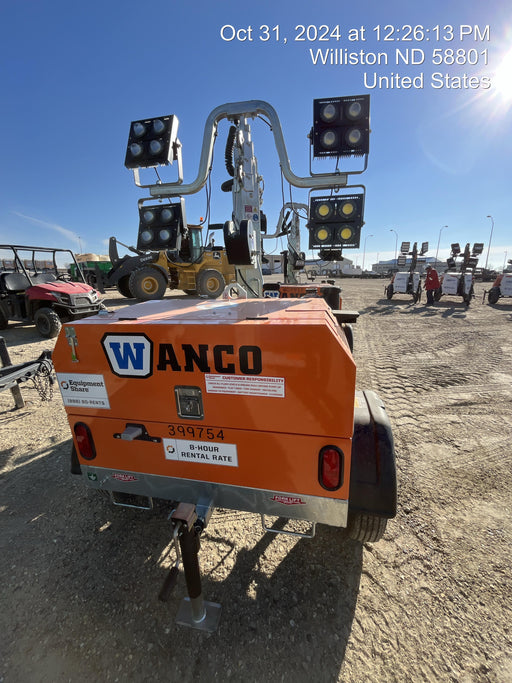 2024 Wanco WLTT-4MM4K Diesel, Deep Sea Controller, Shore Power Plug, Auto Start, (4) 350W LED Floodlights, 4kW Generator, 60 Gal Fuel Tank, 2" Ball, T3