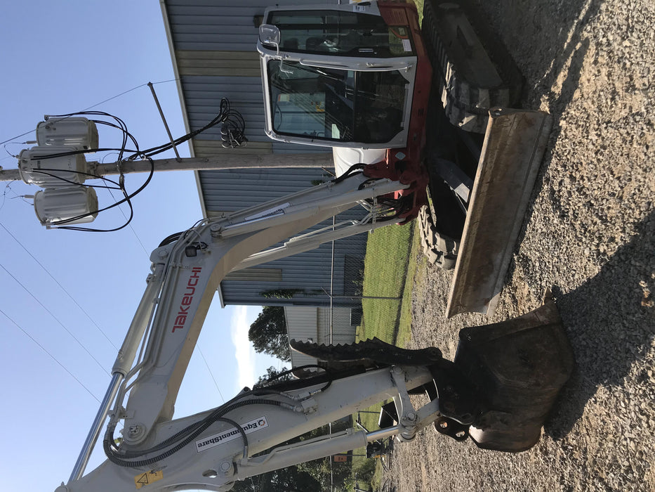 2019 Takeuchi TB290 Cab/Heat/AC Rubber tracks, Dozer blade, Travel alarm, Auxiliary hydraulics w/Manual QC, Hydraulic thumb, 18", 24", and 36" Buckets