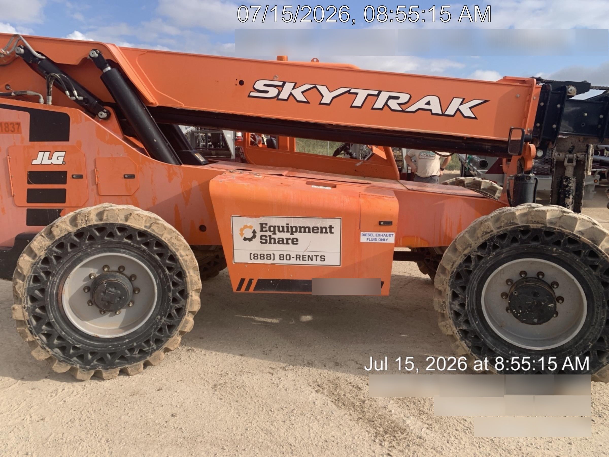 2018 Skytrak 10054 Skytrak 10054 10K Telehandler w/Open ROPS Solid Tires, LED Work Lights, Rotating Beacon, 60" Carriage/60" Forks