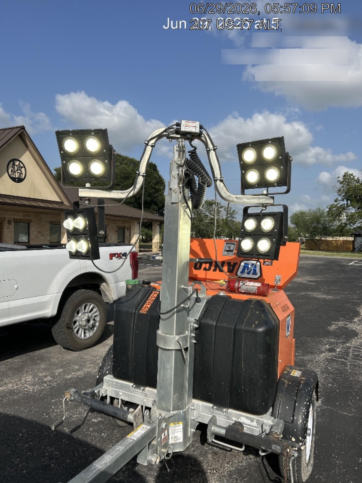 2024 Wanco WLTT-4MM4K Diesel, Deep Sea Controller, Shore Power Plug, Auto Start, (4) 350W LED Floodlights, 4kW Generator, 60 Gal Fuel Tank, 2" Ball, T3