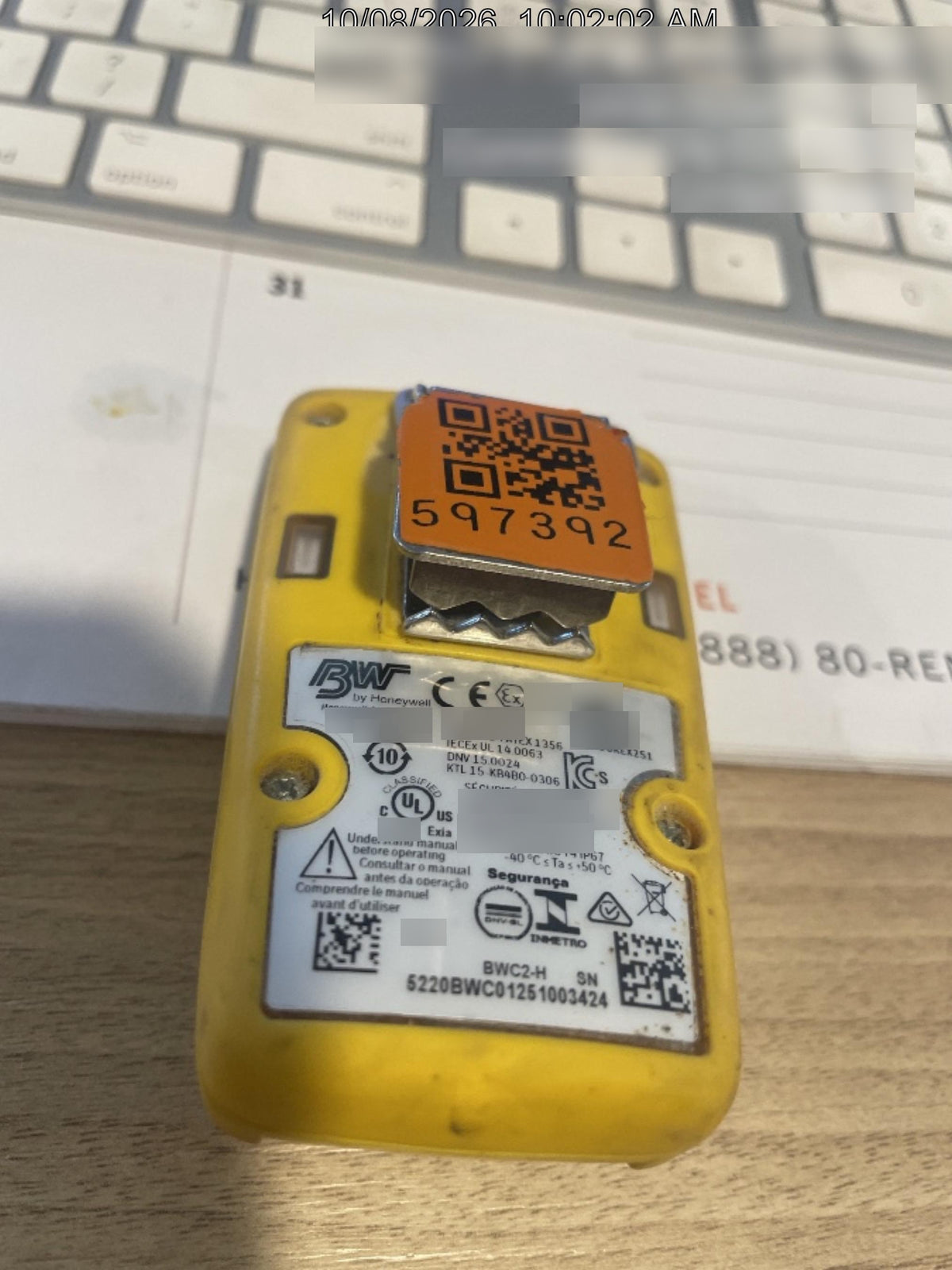 2025 BW TECHNOLOGIES BWC2-H