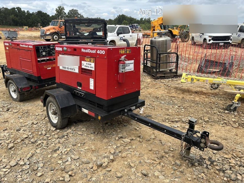 2022 Shindaiwa DGW400MDL Kubota D902 Engine, 23 HP, Dual Op Welder, Wire, Arc, Droop Stick, Tig, and CC Stick Functionality, Simulphase, 3 Phase and 1 Phase Gen Output, Single Axle NB Trlr, Slr Trckl Chrg 12V 12W, Fire Ext