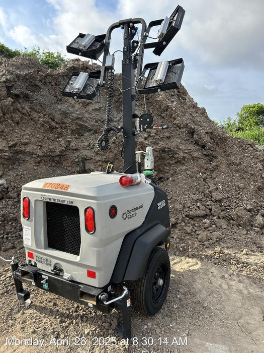 2024 Wacker Neuson LTT4 Diesel, Kohler KDW702, Deep Sea Controller, Auto Start, LED 320W, Bypass Outlet, T3