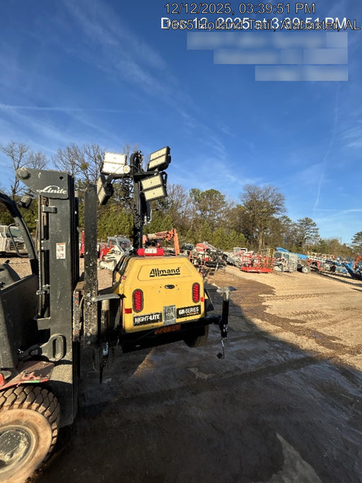 2022 Allmand NLV3GR (4) LED Light Fixture 350W, 23' Vertical Mast, 3kW Prime, Towable, Deep Sea L401, Leveling Jacks, Yanmar T4F 5.8hp