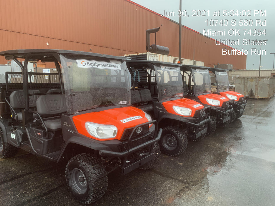 2021 Kubota RTV-X1140W-H Plastic Canopy, Windshield Acrylic Clear, LED Strobe Light, Wire Harness Kit, Back up Alarm