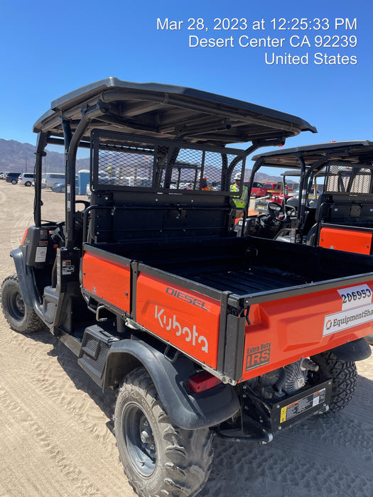 2022 Kubota RTV-X1140W-H Plastic Canopy, Windshield Acrylic Clear, LED Strobe Light, Wire Harness Kit, Back up Alarm