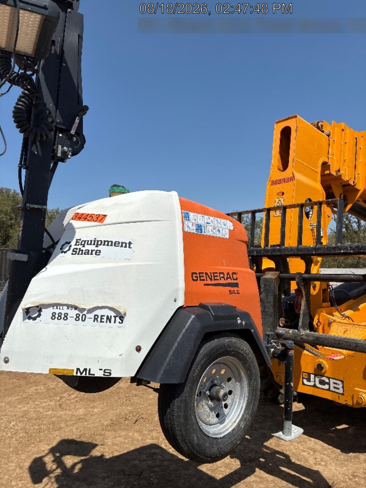 2023 Generac MLT2 Diesel, Flex Switch 120V Input, Powerzone Controller, (4) 320W LED Lights, 4kW Generator, 39.9 Gal Fuel Tank, 2" Ball, T3