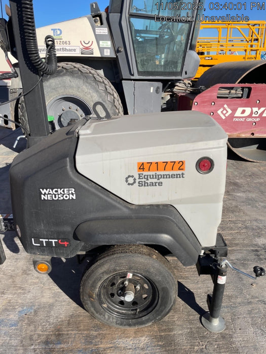 2024 Wacker Neuson LTT4 Diesel, Kohler KDW702, Deep Sea Controller, Auto Start, LED 320W, Bypass Outlet, T3