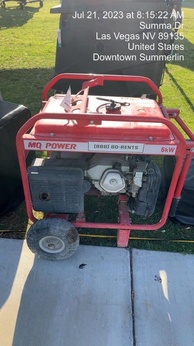 2020 Multiquip GA6HR Gen 6kW Honda GX340 GFCI Wheel Kit