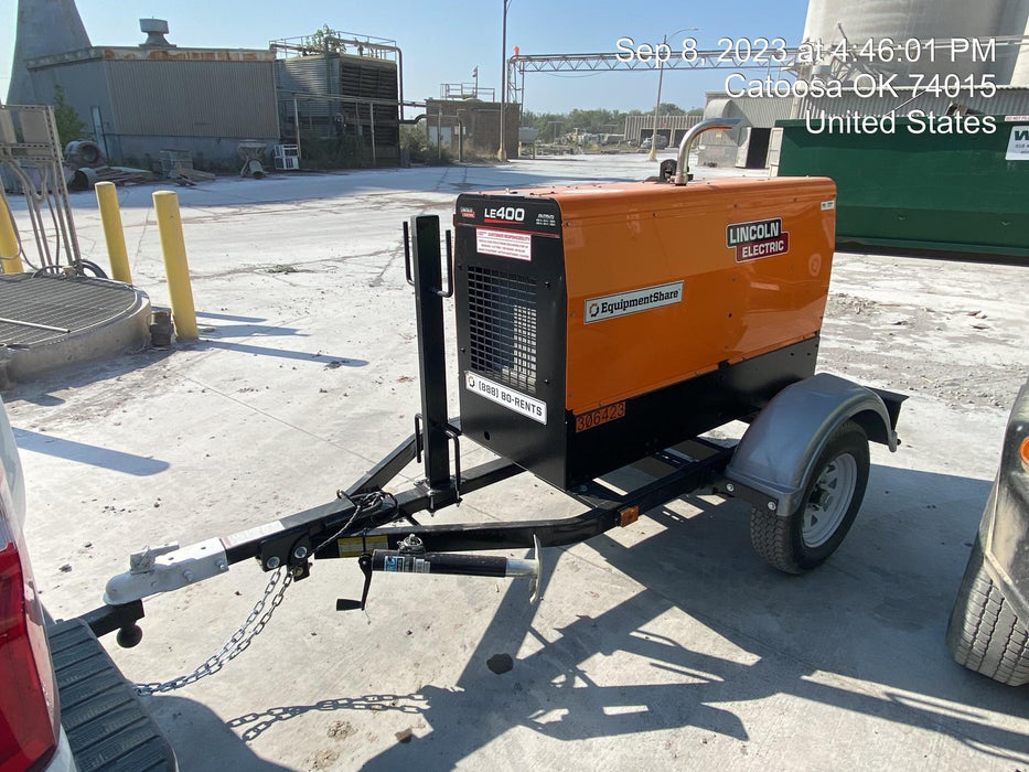 2023 Lincoln Electric LE400 Kubota V1505, Trlr, Cable Rack, Light Kit, ES Decals, T3