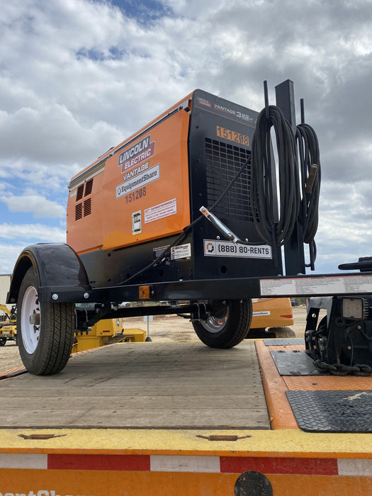 2021 Lincoln Electric Vantage 322 Vantage 322 Ready Pak 3 w/ Telematics & Decals, ORANGE (includes trailer, cable rack, fender light kit)