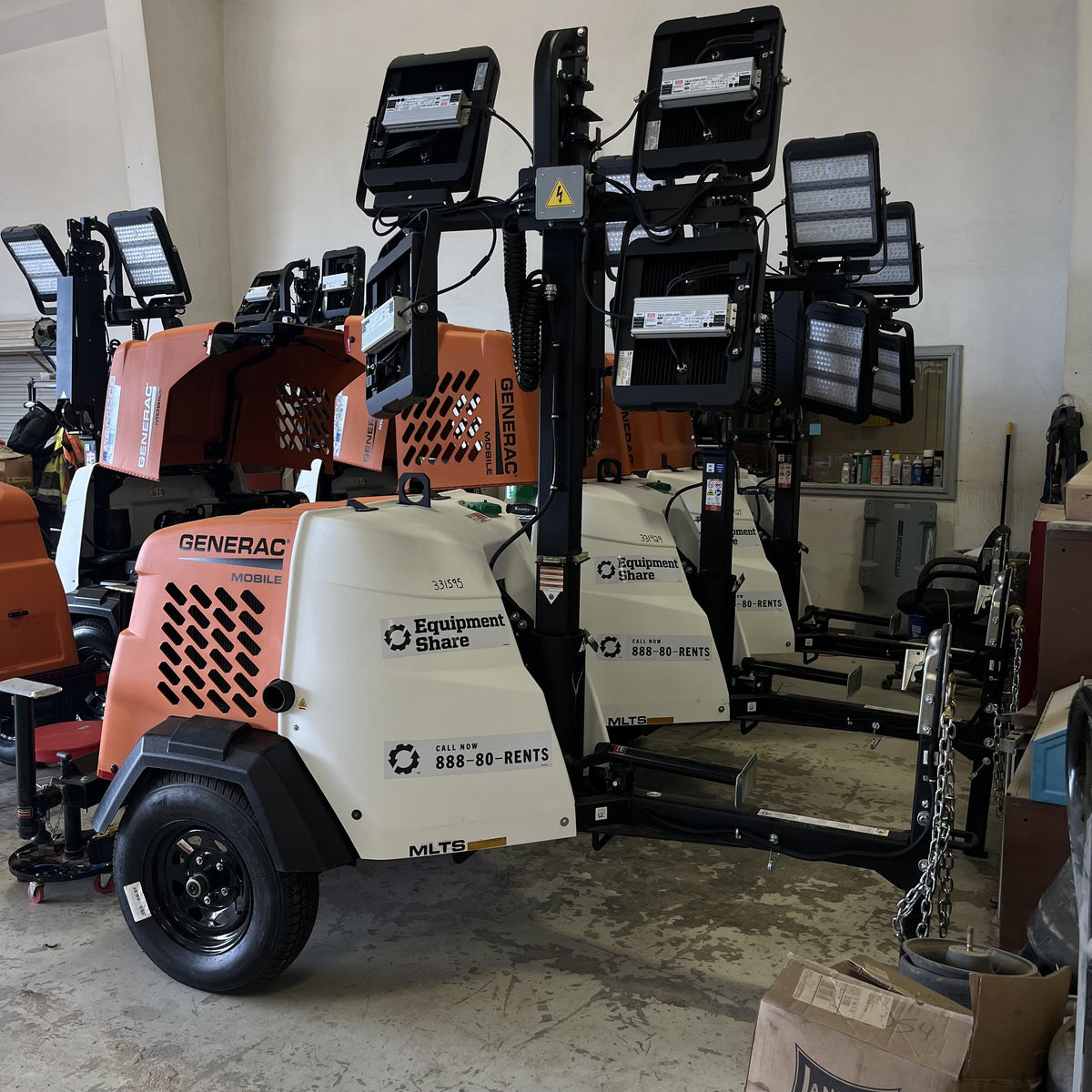 2023 Generac MLT2 Diesel, Flex Switch 120V Input, Powerzone Controller, (4) 320W LED Lights, 4kW Generator, 39.9 Gal Fuel Tank, 2" Ball, T3