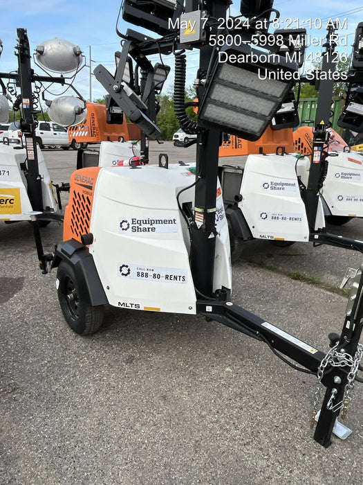 2024 Generac MLT2 Diesel, Flex Switch 120V Input, Powerzone Controller, 
(4) 320W LED Lights, 4kW Generator, 39.9 Gal Fuel Tank, 2" Ball, T3