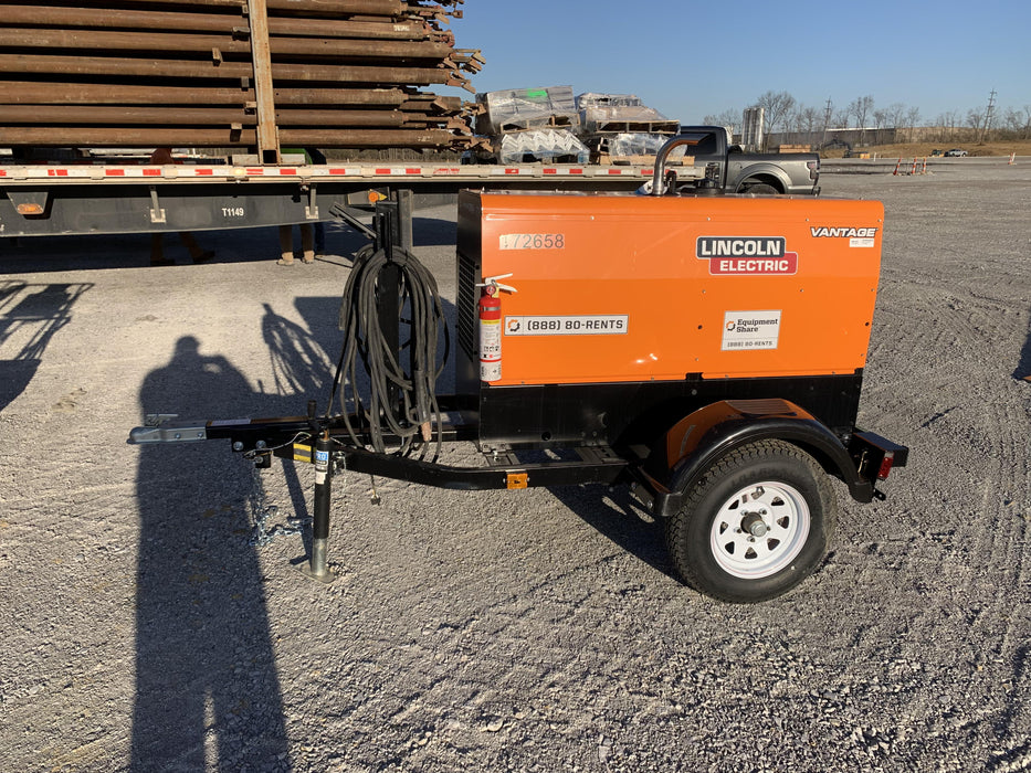 2021 Lincoln Electric Vantage 322 Vantage 322 Ready Pak 3 w/ Decals, ORANGE (includes trailer, cable rack, fender light kit) NO Telematics