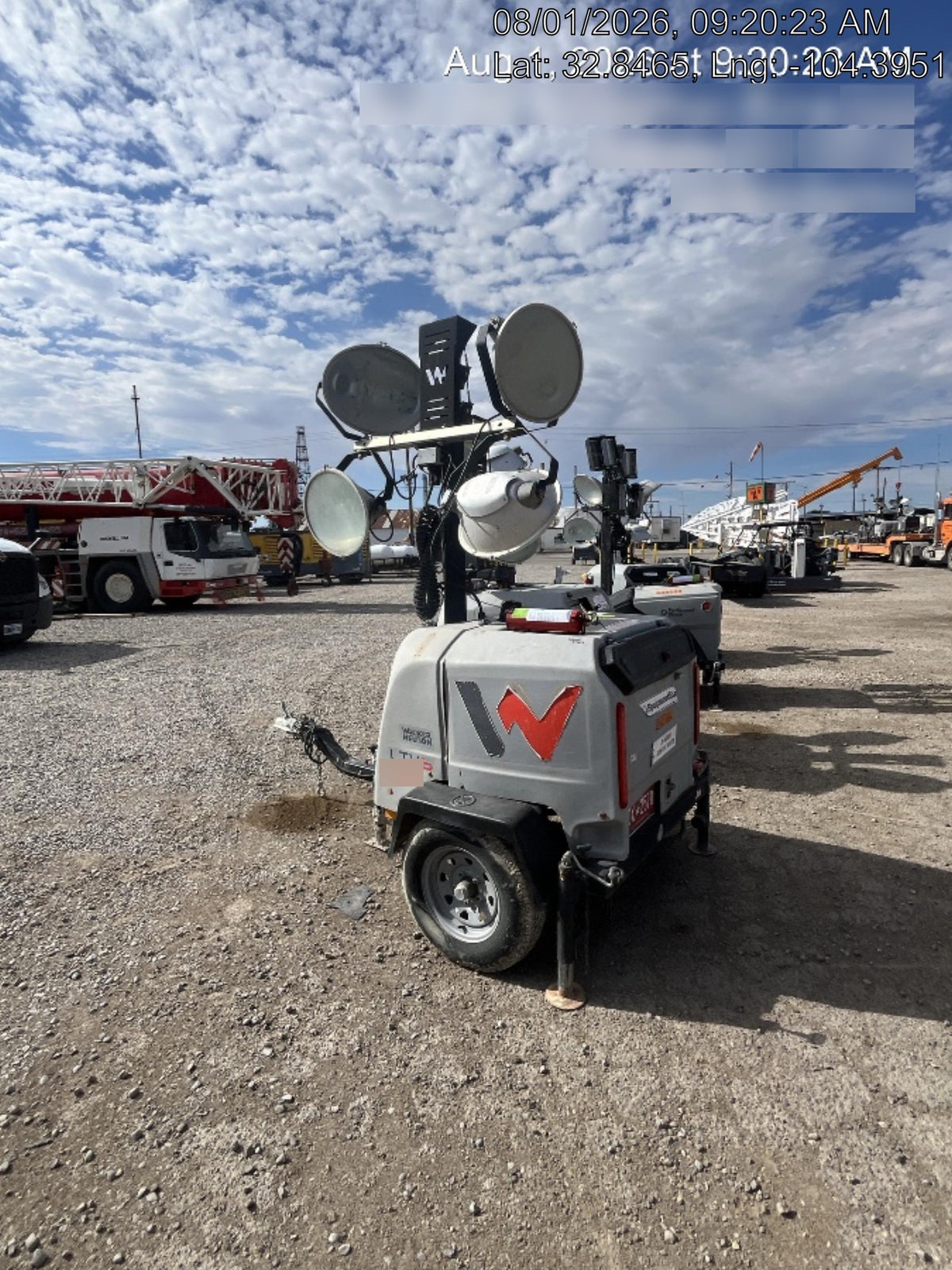 2018 Wacker Neuson LTV6L-MH Wacker Neuson LTV6L Mobile Light Tower w/Fuel Level Sensor Installed