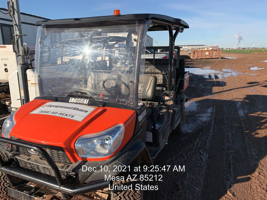 2021 Kubota RTV-X1140W-H Plastic Canopy, Windshield Acrylic Clear, LED Strobe Light, Wire Harness Kit, Back up Alarm