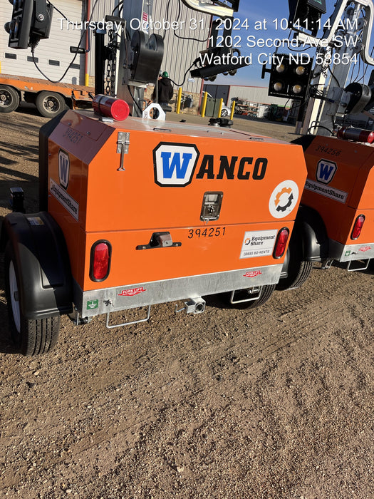 2024 Wanco WLTT-4MM4K Diesel, Deep Sea Controller, Shore Power Plug, Auto Start, (4) 350W LED Floodlights, 4kW Generator, 60 Gal Fuel Tank, 2" Ball, T3