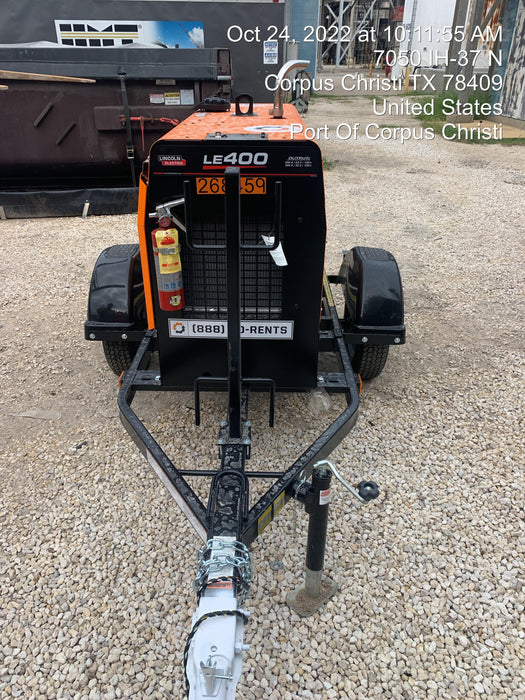 2022 Lincoln Electric LE400 Kubota V1505, Trlr, Cable Rack, Light Kit, ES Decals, T3