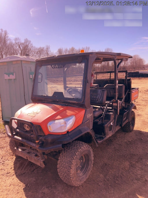 Kubota RTV-X1140W-H 4wd Utility Cart, LED Strobe, Windshield Tempered Glass, Plastic Canopy, Wire Harness Kit, Backup Alarm