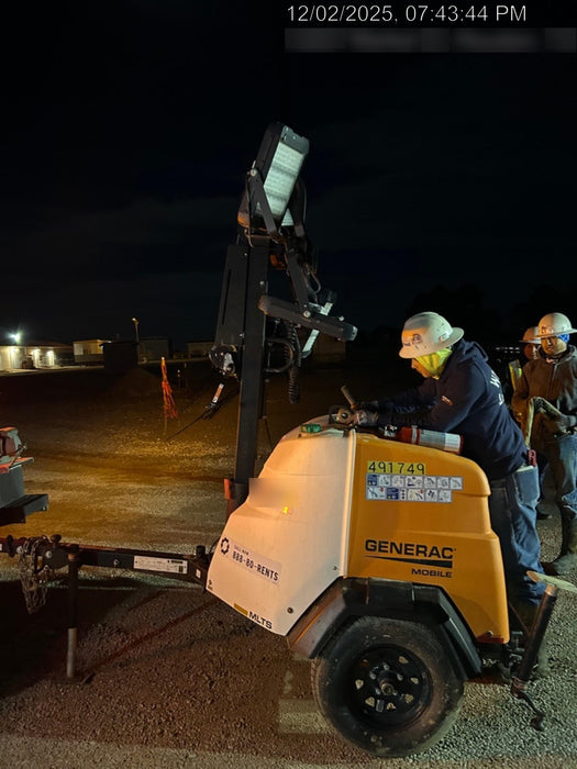 2025 Generac MLTS-4 Diesel, Mitsubishi L2E, 7.1 hp @1800 rpm, Flex Switch 120V Input, Powerzone Controller, (4) 320W LED Lights, 4kW Generator, 39.9 Gal Fuel Tank, 2" Ball, ES Decals