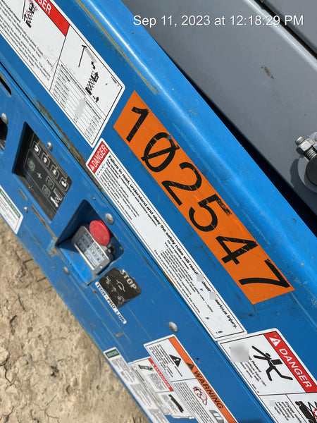 2020 Genie GS-1930 Solid Non Marking Tires, Beacon, Folding rails with half height swing gate, 800W Inverter