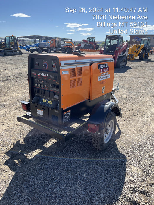 2022 Lincoln Electric LE400 Kubota V1505, Trlr, Cable Rack, Light Kit, ES Decals, T3