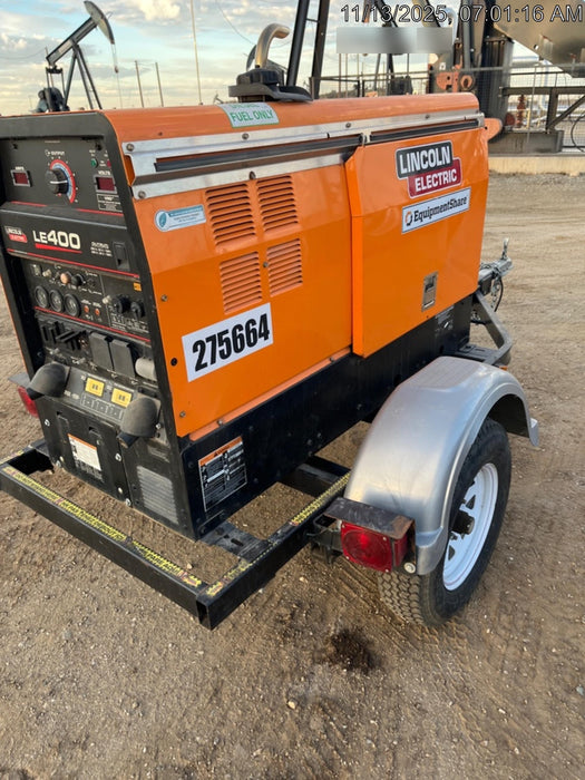 2022 Lincoln Electric LE400 Kubota V1505, Trlr, Cable Rack, Light Kit, ES Decals, T3