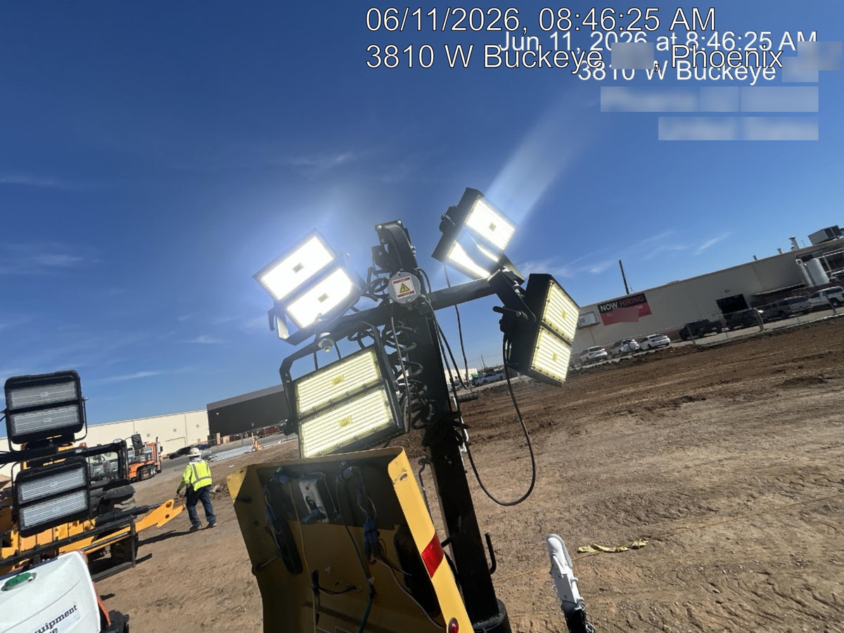 2021 Allmand NLV3GR (4) LED Light Fixture 350W, 23' Vertical Mast, 3kW Prime, Towable, Deep Sea L401, Leveling Jacks, Yanmar T4F 5.8hp