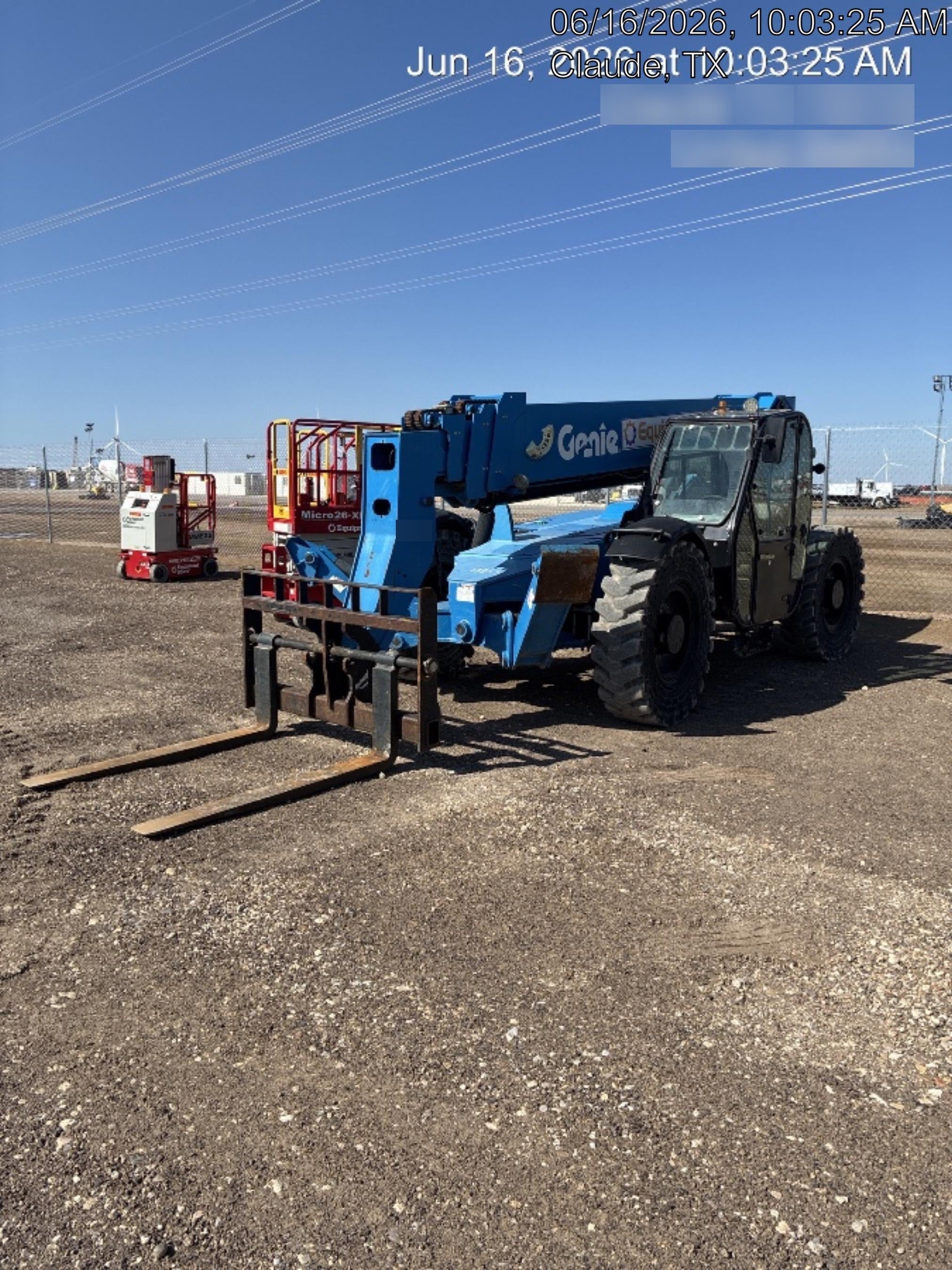 2018 Genie GTH-1056 Genie GTH-1056 w/CAB, Solid Tires, Work Lights, 60" carriage/forks, cab mesh, beacon