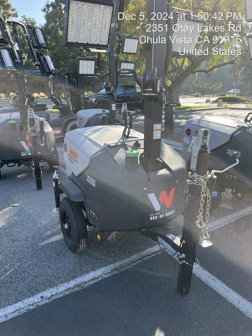 2024 Wacker Neuson LTT4 Diesel, Kohler KDW702, Deep Sea Controller, Auto Start, LED 320W, Bypass Outlet, T3