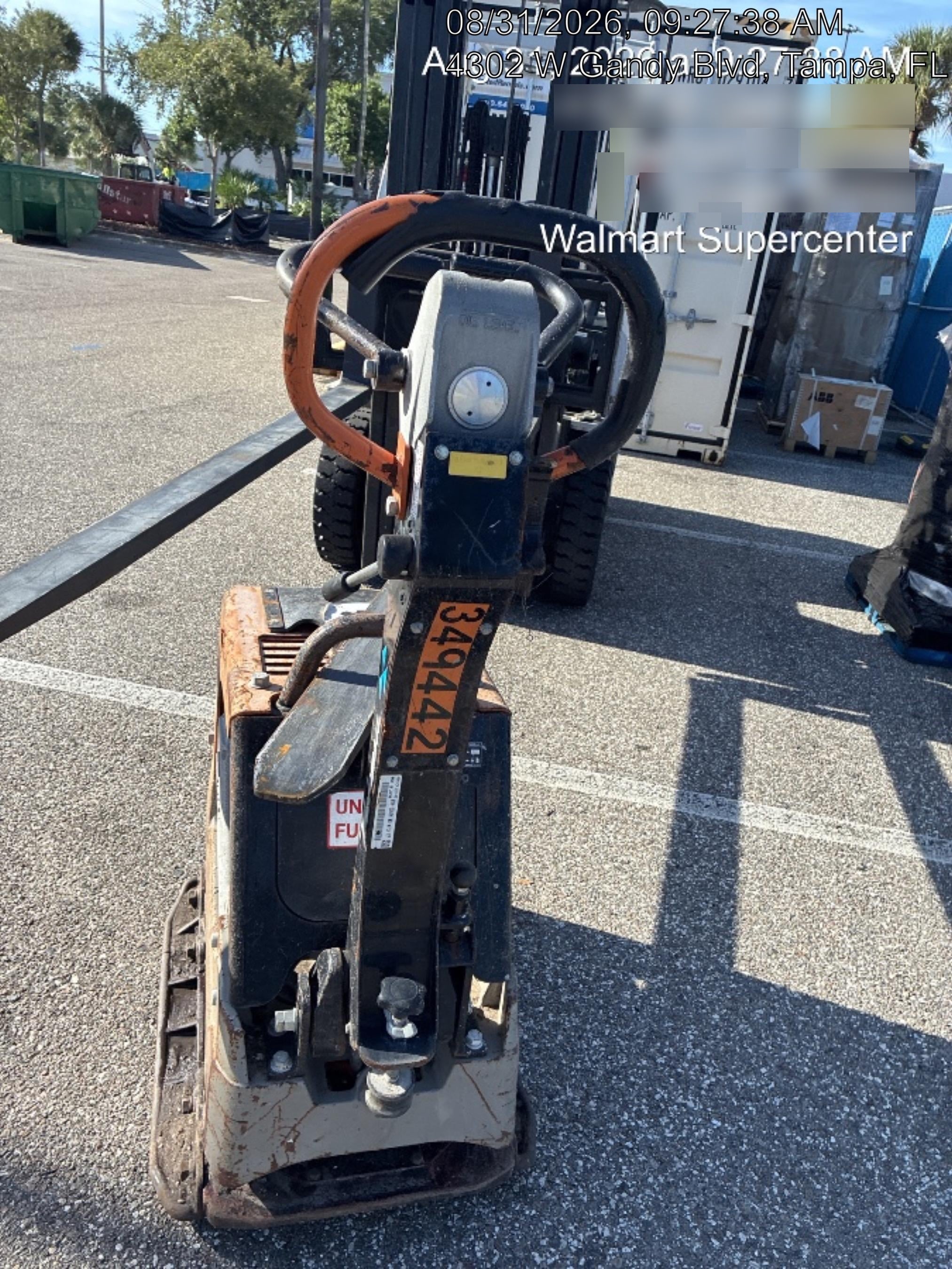 2023 Multiquip MV308GH Honda GX270, 18" Plate, Tachometer
