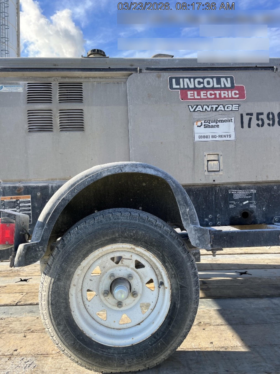 2018 Lincoln Electric Vantage 322 Lincoln Vantage 322 Welder Ready Pak 3 - Vantage 322, Trailer, Fender and light kit, Cable rack