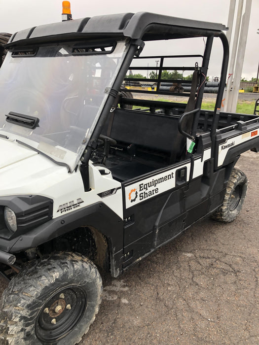 2019 Kawasaki MULE PRO-DX 3 Seater, Standard Options, Backup Alarm, Beacon, Plastic Hard Top, Poly Windshield, Horn Kit