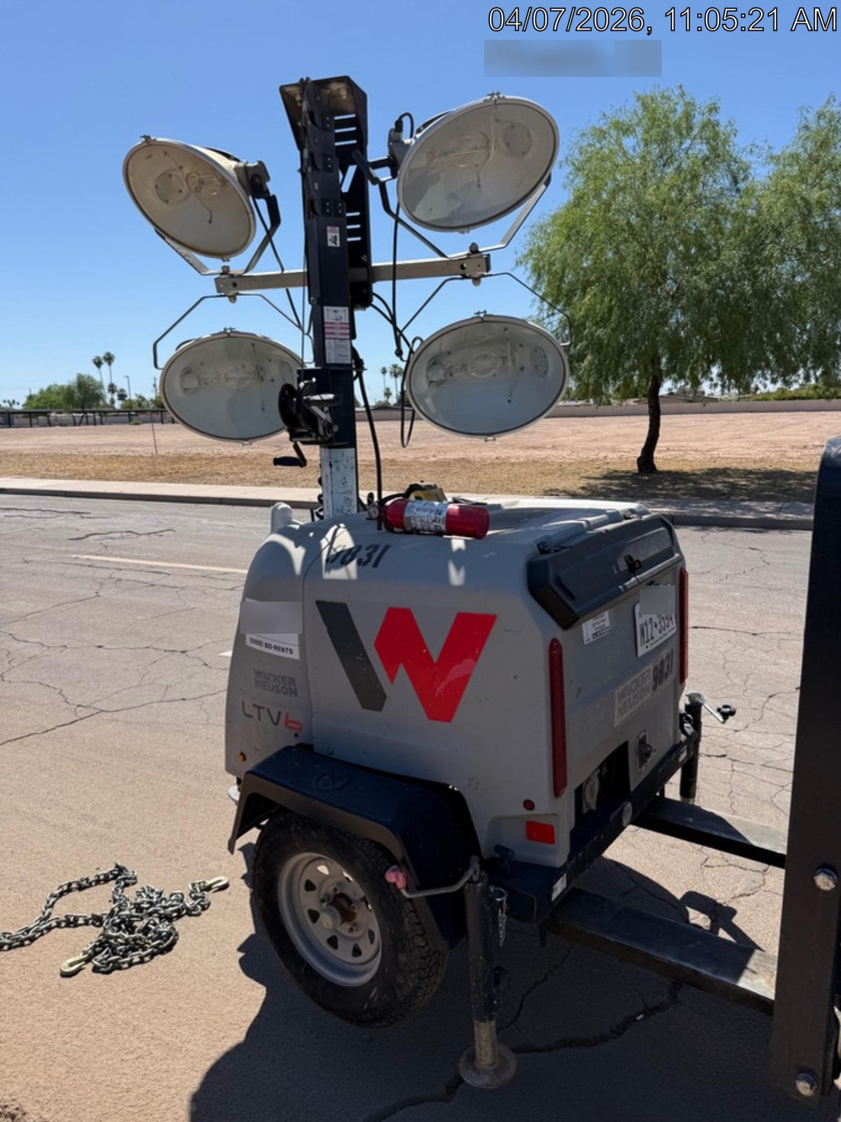 Wacker Neuson LTV6K-MH Wacker Neuson LTV6K Towable Light Tower