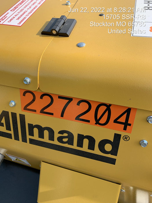 2022 Allmand NLV3GR (4) LED Light Fixture 350W, 23' Vertical Mast, 3kW Prime, Towable, Deep Sea L401, Leveling Jacks, Yanmar T4F 5.8hp