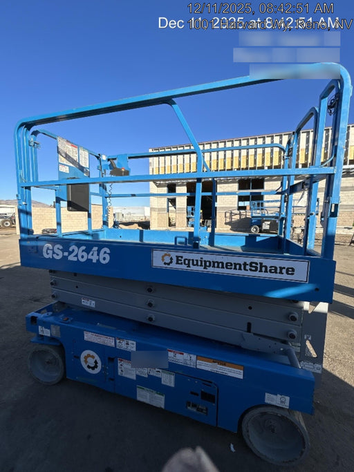 2019 Genie GS-2646 folding rails with full height swing gate