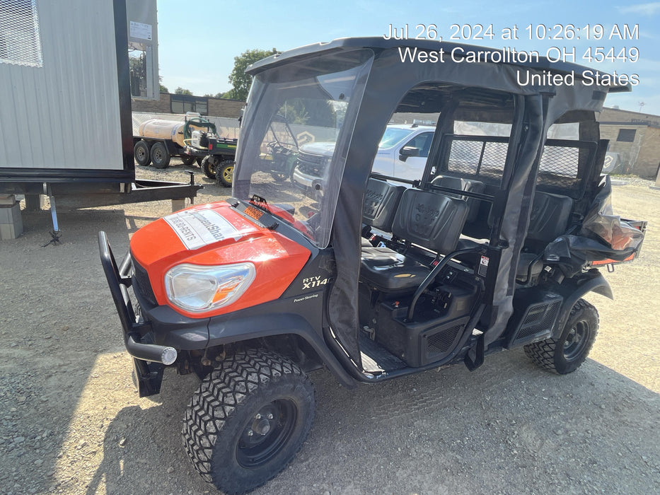 2022 Kubota RTV-X1140W-H Plastic Canopy, Windshield Acrylic Clear, LED Strobe Light, Wire Harness Kit, Back up Alarm