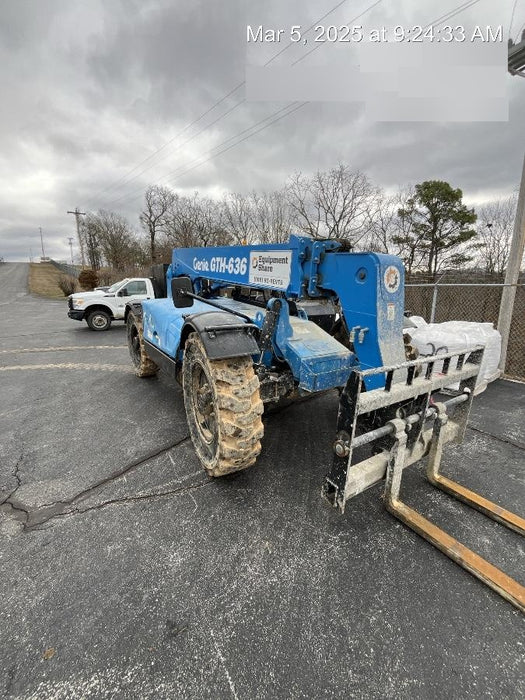2018 Genie GTH-636 Genie GTH-636 w/Open ROPS, Work Lights, Solid Tires, RH Cab Mesh, Beacon, 48" Carriage and Forks