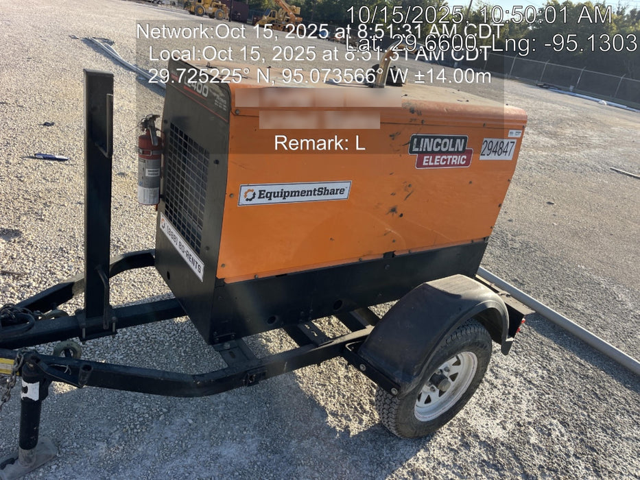 2023 Lincoln Electric LE400 Kubota V1505, Trlr, Cable Rack, Light Kit, ES Decals, T3